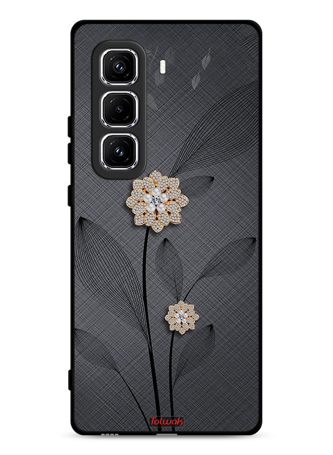 Tolwak Infinix Hot 50 Pro 4G Protective Case Cover Diamond Flowers Art - Image 1