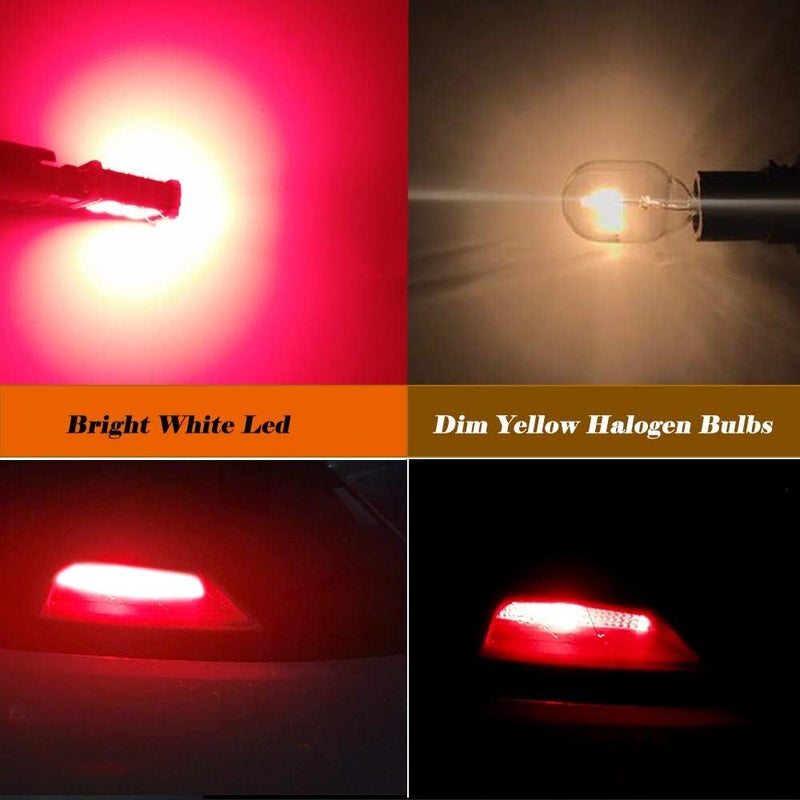 firiKer 4PCS Brilliant Red 921 T15 912 W16W LED Brake Lights, Error Free 45SMD-4014 Chipsets, 912 921 906 LED Car Bulbs For Car Truck Backup Reverse Tail 3rd High Mount Stop Lights Cargo Lights - Image 3