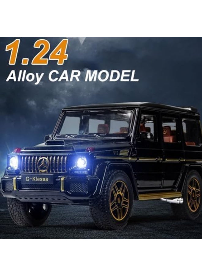 AMG Exquisite car Model 1/24 Benz G63 AMG Model Car, Zinc Alloy Pull Back Toy car with Sound and Light for Kids Boy Girl Gift (Black) - Image 4