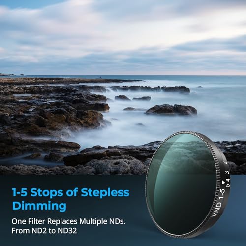 SmallRig Nano VND 1-5 Stop Filter for DJI Osmo Nano, Variable ND2-ND32 Filter, Adjustable ND Filters, Made of Multicoated HD Optical Glass, Includes Storage Case - Image 3