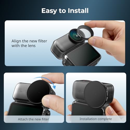 SmallRig Nano VND 1-5 Stop Filter for DJI Osmo Nano, Variable ND2-ND32 Filter, Adjustable ND Filters, Made of Multicoated HD Optical Glass, Includes Storage Case - Image 5