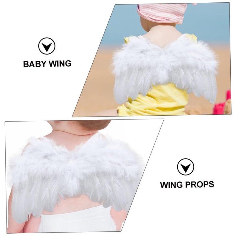 White Shower Photo Props Set with Leaf Headband for Newborn Boys - Image 4