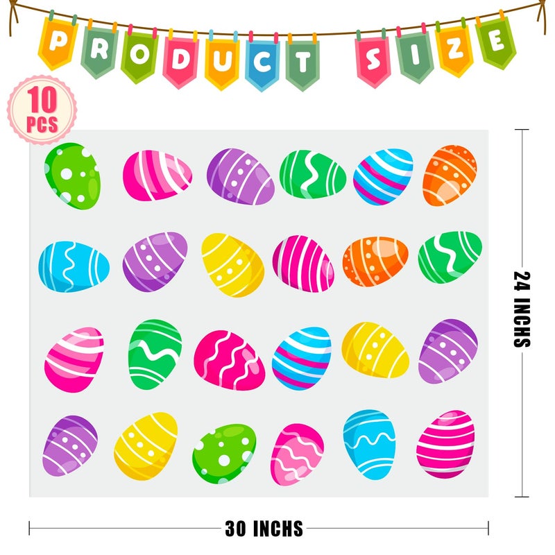 CUDICY Easter Bags 10pcs Large Cellophane Bags 24x30 Inch Cellophane Wrap for Gift Baskets Clear Plastic Gift Wrapping - Image 3