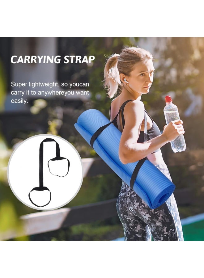 Yoga Mat Non Slip, Yoga Mat with Strap Included 10mm Thick Exercise Mat Ideal for HiiT, Pilates, Yoga and Many Other Home Workouts image 7
