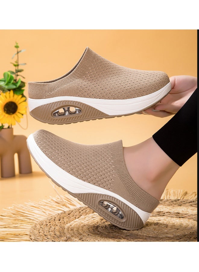 NIBEMINENT Breathable Women Shoes Lightweight Female Shoes Outdoor Soft Women's Sneakers Half Slippers Women Sock Shoes - Image 2