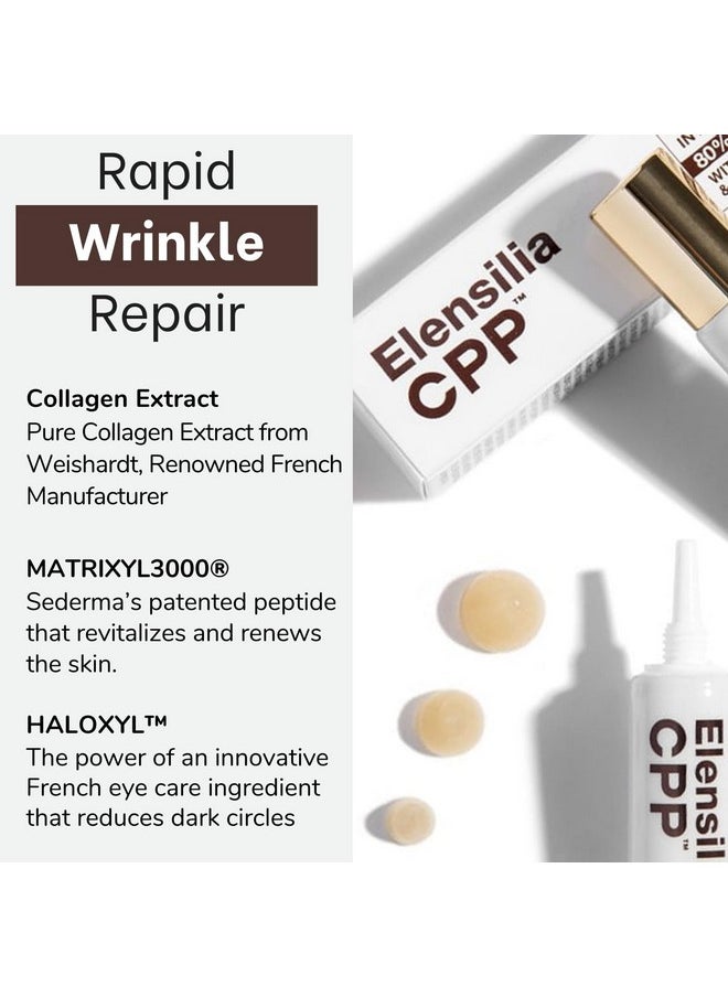 Elensilia - 80% Collagen With Gold Peptides Eye Cream - Snail Secretion Filtrate + Matrixyl 3000 + Haloxyl For Wrinkles, Dark Circles, Moisturizer - Korean Skin Care, 0.7 Fl.Oz - Image 1