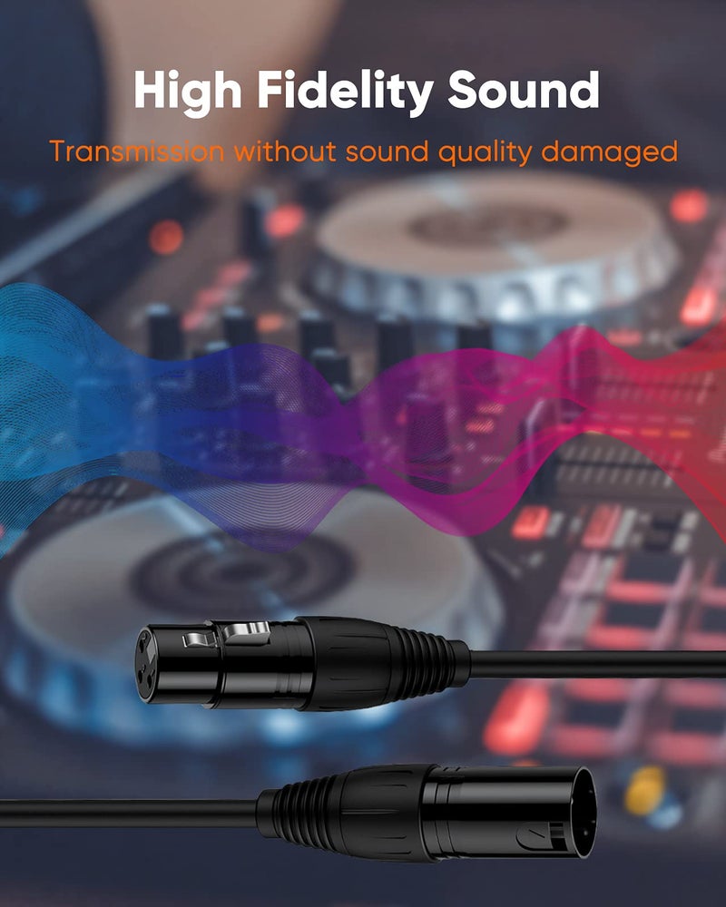 CableCreation كابل تمديد صوتي ميكروفون XLR ذكر إلى أنثى 3 دبابيس محمي - Image 5