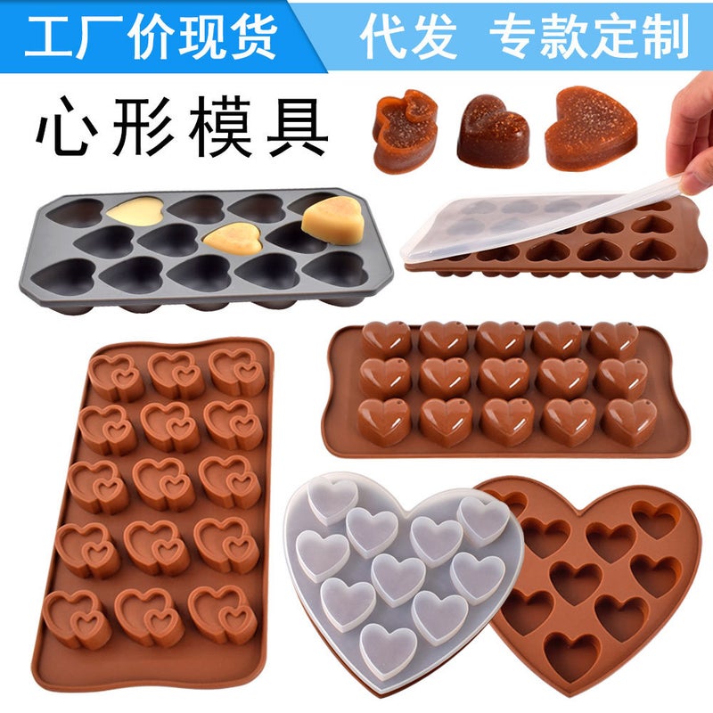general 15-Section Heart Silicone Mold for Chocolate Baking Ice Cubes DIY - Image 2