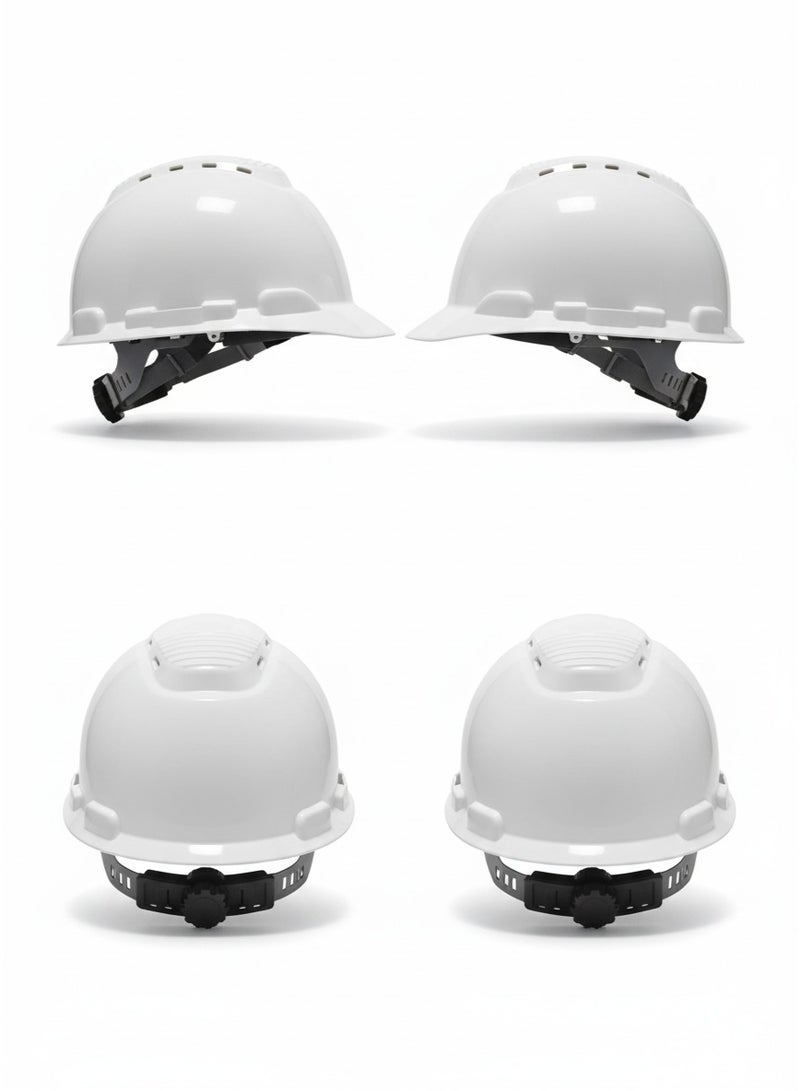 TEAKWOOD Ratchet Safety Helmet, White - Image 4