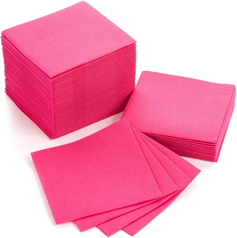Wanna Party Hot Pink Paper Napkins - 20pc - Image 3