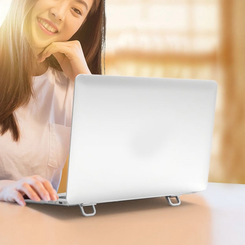 Aluminum Alloy Keyboard Stand Riser Feet Silver Grey - Heat Dissipation Laptop Stand - Traceless Nano Adhesive Computer Riser for Laptops Tablets Routers - Image 5