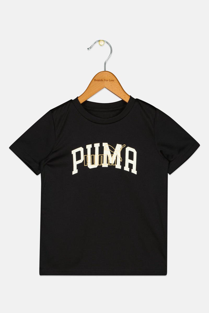 PUMA Kids Boy Sportswear Fit Short Sleeve Training T-Shirt, Black - Image 2