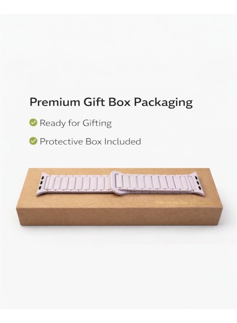حزام سيليكون مغناطيسي متوافق مع Apple Watch مقاس 38/40/41 مم، حزام رياضي ناعم بديل بإغلاق مغناطيسي آمن لسلسلة 1–9 و SE - Image 4