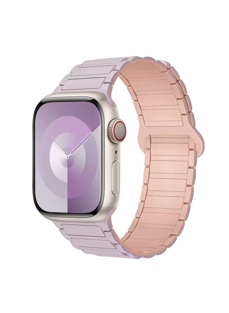 حزام سيليكون مغناطيسي متوافق مع Apple Watch مقاس 38/40/41 مم، حزام رياضي ناعم بديل بإغلاق مغناطيسي آمن لسلسلة 1–9 و SE - Image 1