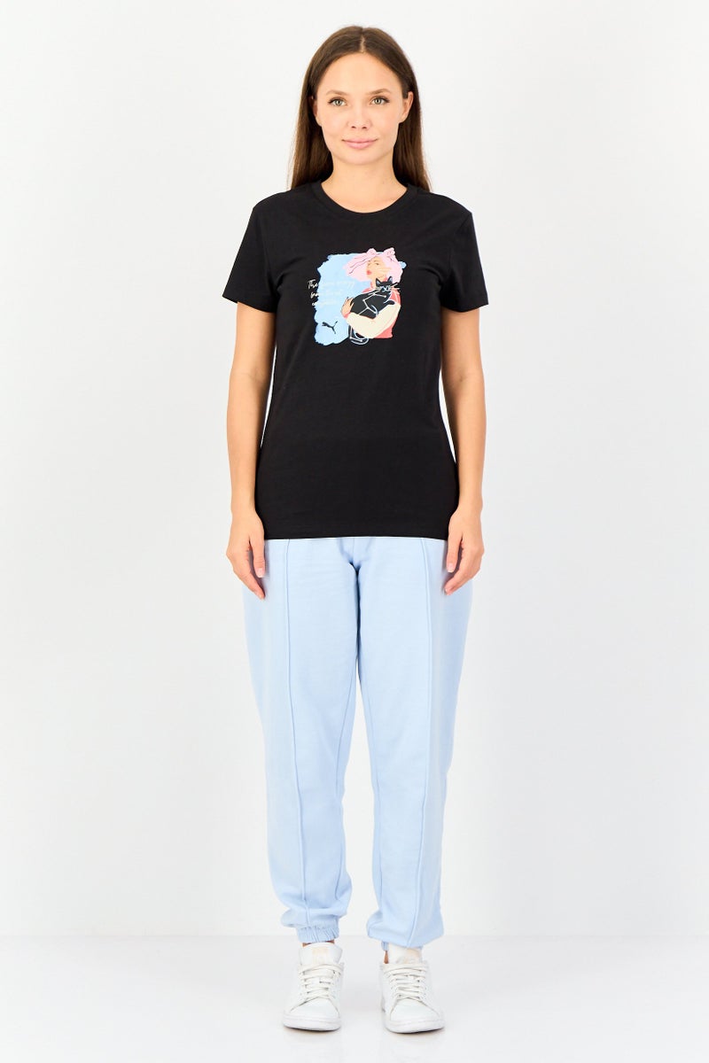 PUMA Women Sportswear Fit Short Sleeve Outdoor T-Shirt, Black - Image 3