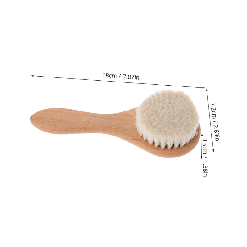 2 Pcs Soft Bristle Brush for Newborn Gentle Scalp Cleaning Portable Bathing Hair Brush - Image 3