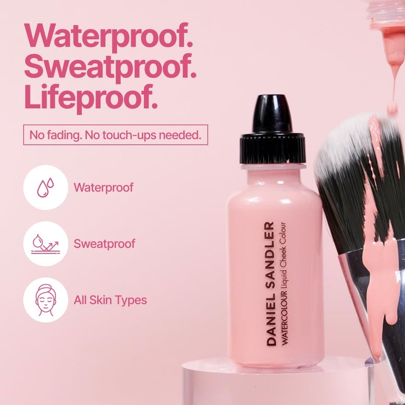 Daniel Sandler Watercolor Liquid Blush â€” Buildable, Blendable & Long-Lasting Liquid Blush for Cheeks, Lips, & Eyes â€” Lightweight & Water Resistant â€” For All Skin Types â€” Spicey - Image 3