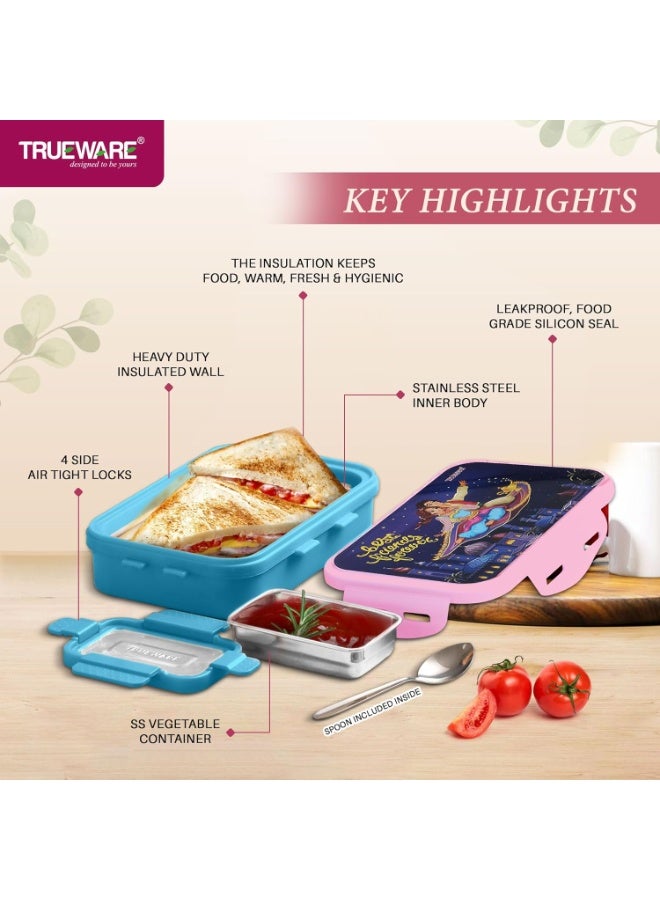 Trueware KOKO Senior Steel Lee Pu Insulated Hot Lunch Box 900ML Big Container and 150 ML Veggie Container | BPA Free | Food Grade | Keep Food hot - Image 3