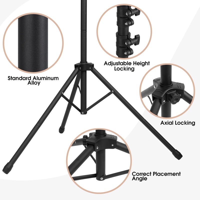 CludPark 8x5ft T-Shape Backdrop Stand, Adjustable Background Support Stand Kit, Portable Photo Banner Holder with 6 Spring Clamps, Sandbag, Carry Bag for Party, Wedding, Photography and Decoration - Image 4
