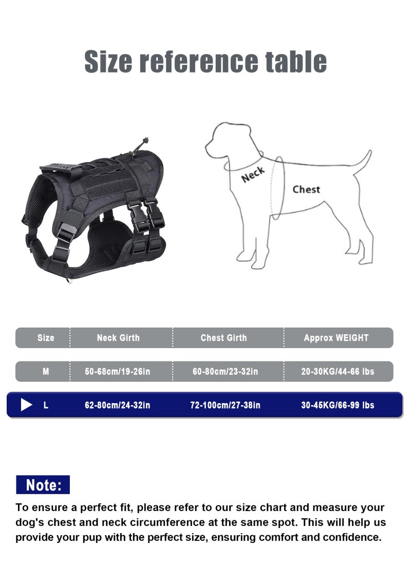 URbazaar Dog Harness,No-Pull Service Dog Harness with Handle Adjustable Outdoor Pet Dog Vest 3M Reflective Nylon Material Vest for Breeds,Easy Control for Small Medium Large Dogs - Image 2