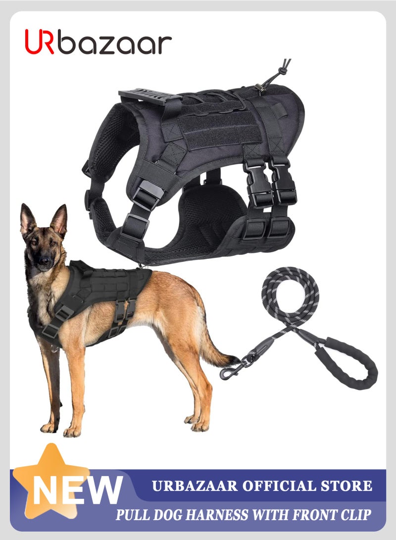 URbazaar Dog Harness,No-Pull Service Dog Harness with Handle Adjustable Outdoor Pet Dog Vest 3M Reflective Nylon Material Vest for Breeds,Easy Control for Small Medium Large Dogs - Image 1