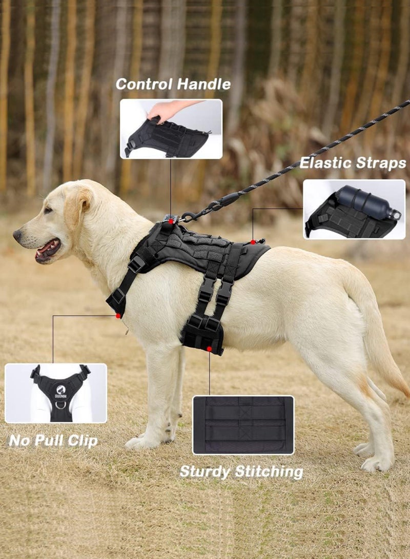 URbazaar Dog Harness,No-Pull Service Dog Harness with Handle Adjustable Outdoor Pet Dog Vest 3M Reflective Nylon Material Vest for Breeds,Easy Control for Small Medium Large Dogs - Image 3