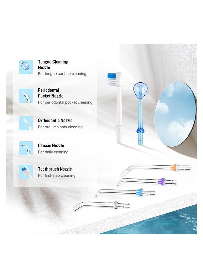 SCIENISH - Cordless Water Dental Flosser for Teeth,Leominor 5 Modes Portable Oral Irrigator,with Travel Bag and 7 Jet Tips, IPX7 Waterproof Rechargeable for Home&Travel - Image 1