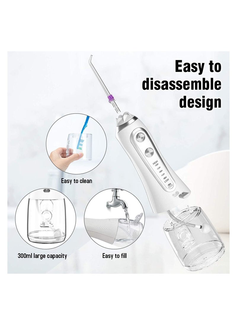 SCIENISH - Cordless Water Dental Flosser for Teeth,Leominor 5 Modes Portable Oral Irrigator,with Travel Bag and 7 Jet Tips, IPX7 Waterproof Rechargeable for Home&Travel - Image 1