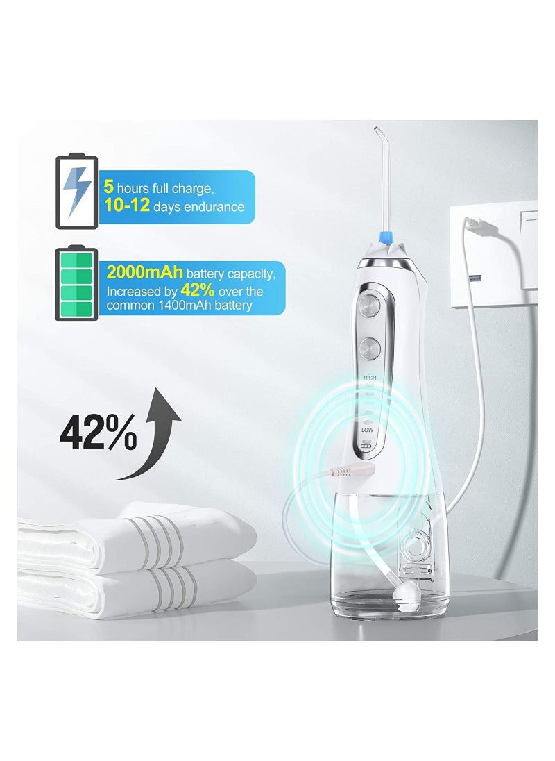 SCIENISH - Cordless Water Dental Flosser for Teeth,Leominor 5 Modes Portable Oral Irrigator,with Travel Bag and 7 Jet Tips, IPX7 Waterproof Rechargeable for Home&Travel - Image 1