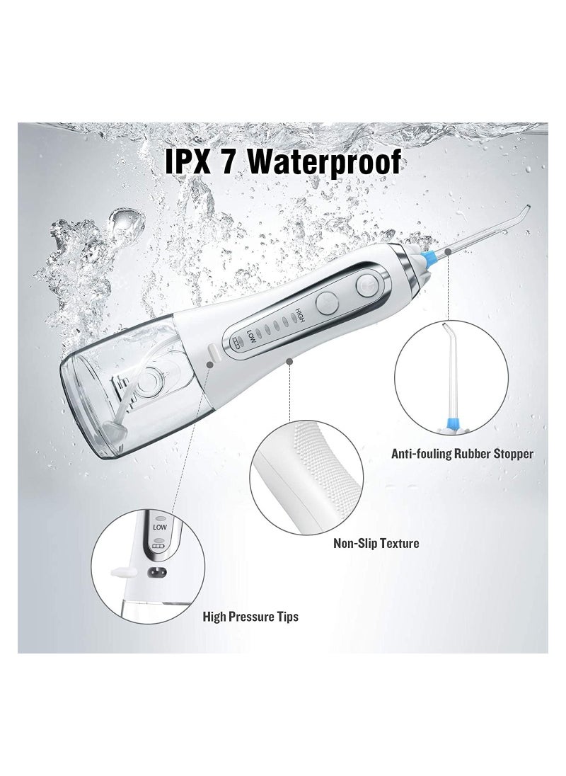 SCIENISH - Cordless Water Dental Flosser for Teeth,Leominor 5 Modes Portable Oral Irrigator,with Travel Bag and 7 Jet Tips, IPX7 Waterproof Rechargeable for Home&Travel - Image 1