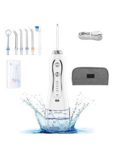 Cordless Water Dental Flosser for Teeth,Leominor 5 Modes Portable Oral Irrigator,with Travel Bag and 7 Jet Tips, IPX7 Waterproof Rechargeable for Home&Travel