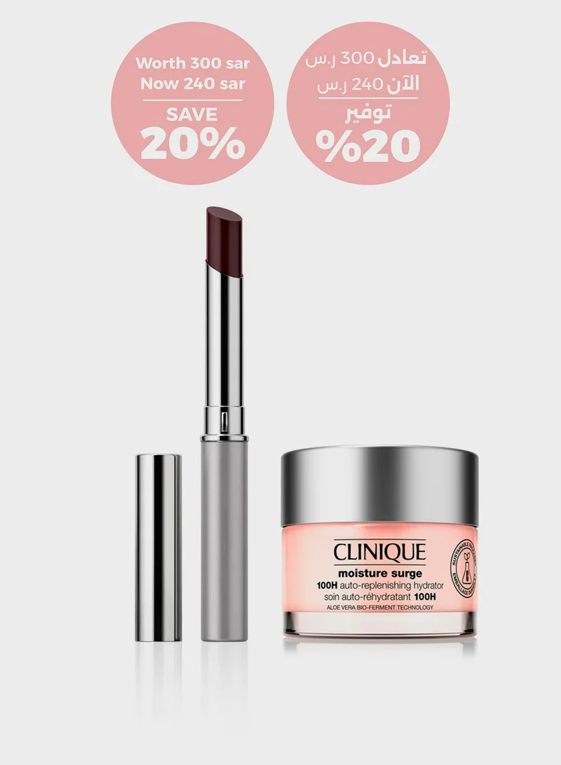 CLINIQUE Almost Lipstick Black Honey + Moisture Surge 100H, Savings 30%