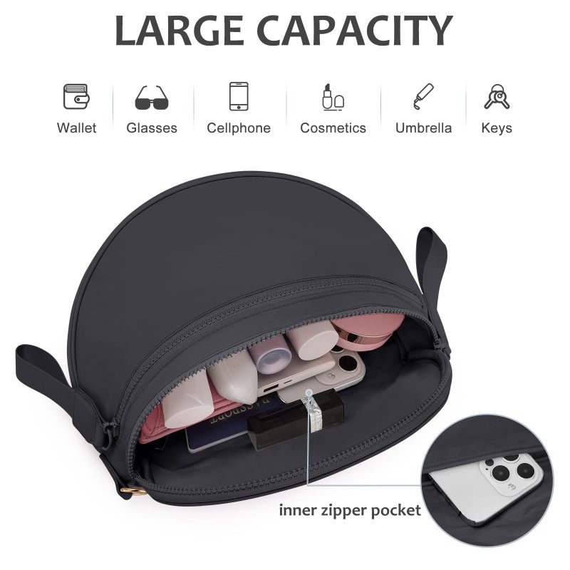 oscaurt Puffer Crossbody Bag Bum Bag for Women Spacious Cross Body Travel Purse Quilted Shoulder Handbag - Image 5