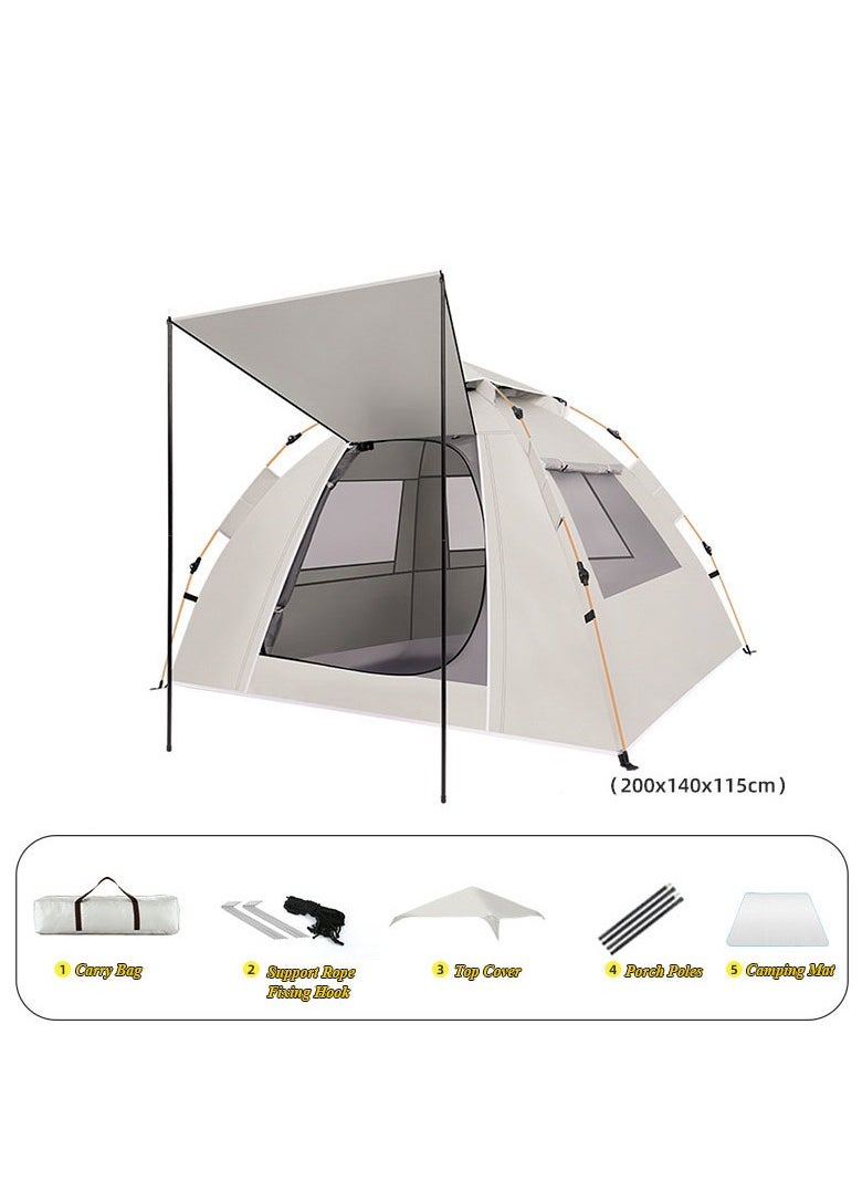 Hanayo Camping Tent Waterproof Camping Tent  Automatic Pop-Up Tent Portable Outdoor Tent for Family & Friends Easy Setup with Carry Bag Includes Camping Mat (2-3 Person)  - Image 3