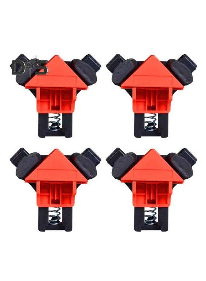 Convenient Woodworking Right Angle Clamp Red Plastic Clip-on No Assembly Durable Secure Grip Corner Clamp Carpentry Tool Set 