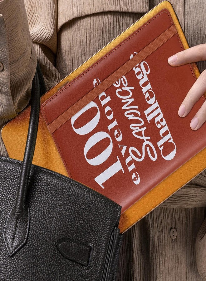 NICOOTH 100 Envelopes Money Saving Challenge Money Saving Binder 100 Envelope Challenge Binder Savings Binder Envelope A5 Savings Challenge Book (A5brown) - Image 4
