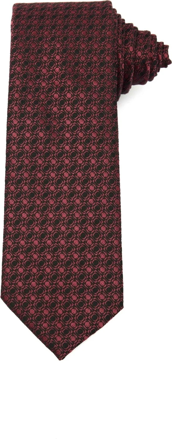 Tudors Classic Pocket Handkerchief Patterned Claret Red Tie