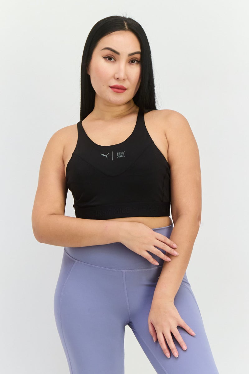 PUMA Puma x First Mile Women Padded High Impact Sport Bra, Black  - Image 1