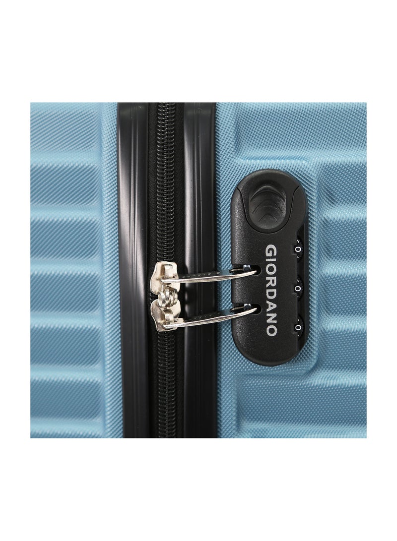 GIORDANO Giordano ABS Hardside Luggage Trolley Bag 3-Piece Set – Blue – 20"/24"/28"  - Image 5