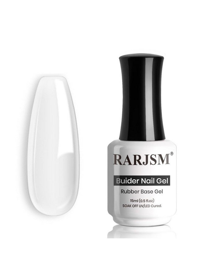 RARJSM Gel Nail Polish Clear Transparent Gel Builder For Nails Rubber Base Gel Hard Gel Nail Polish Sheer Brush On Extend Gel In A Bottle Soak Off Uv Led Curing Requires 15Ml Salon Home Diy Use - Image 1