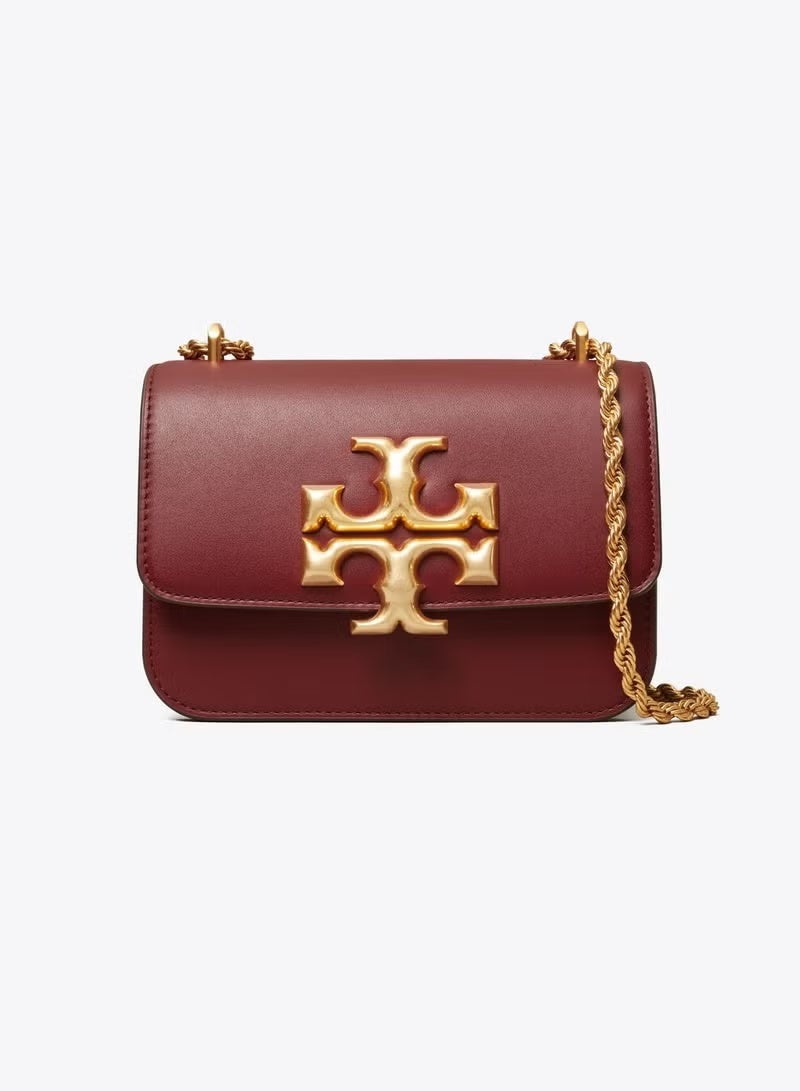 Burch Tory Burch Small Eleanor Leather Shoulder Bag, Women's Cross Body Bag, Women's Tote Bag, Women's Hand Bag, Women's Shoulder Bag, Women's Travel Bag, Burgundy-19cm - Image 1