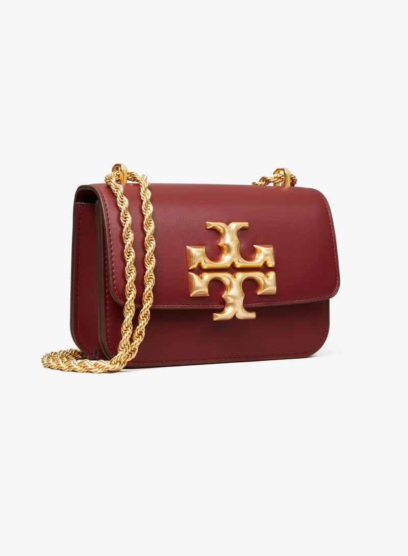 Burch Tory Burch Small Eleanor Leather Shoulder Bag, Women's Cross Body Bag, Women's Tote Bag, Women's Hand Bag, Women's Shoulder Bag, Women's Travel Bag, Burgundy-19cm - Image 2