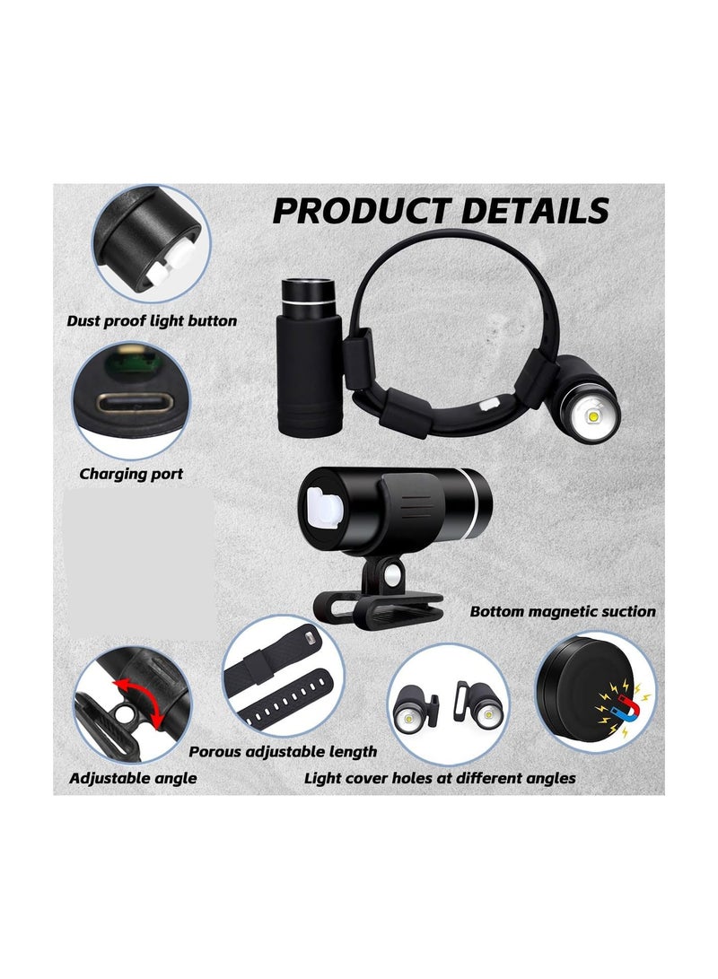 Versatile 5-in-1 LED Wrist u0026 Finger Flashlight, Rechargeable, Hands-Free Running Light with 3 Modes, IP67 Waterproof, USB-C Fast Charging, Perfect for Running, Fishing, Cycling, Emergencies - Image 5