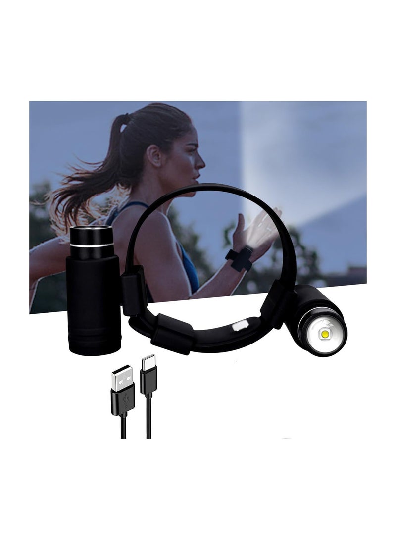 Versatile 5-in-1 LED Wrist u0026 Finger Flashlight, Rechargeable, Hands-Free Running Light with 3 Modes, IP67 Waterproof, USB-C Fast Charging, Perfect for Running, Fishing, Cycling, Emergencies - Image 1