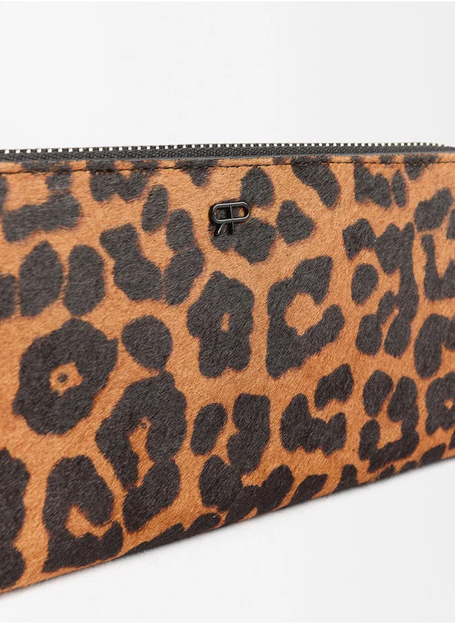 PARFOIS Leopard Print Leather Wallet