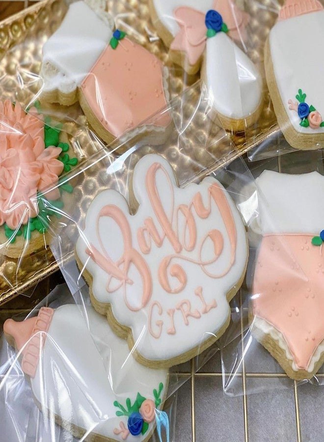 TEMLQPACK 200Pcs 4 x 4Inch Cookies Bags Chocolate Covered Strawberries Bags Macaron Bags Truffle Treat Candy Bakery Cellophane Bag Gift Cello Bag for Card Business Party Favor Bags Wedding Christmas - Image 5