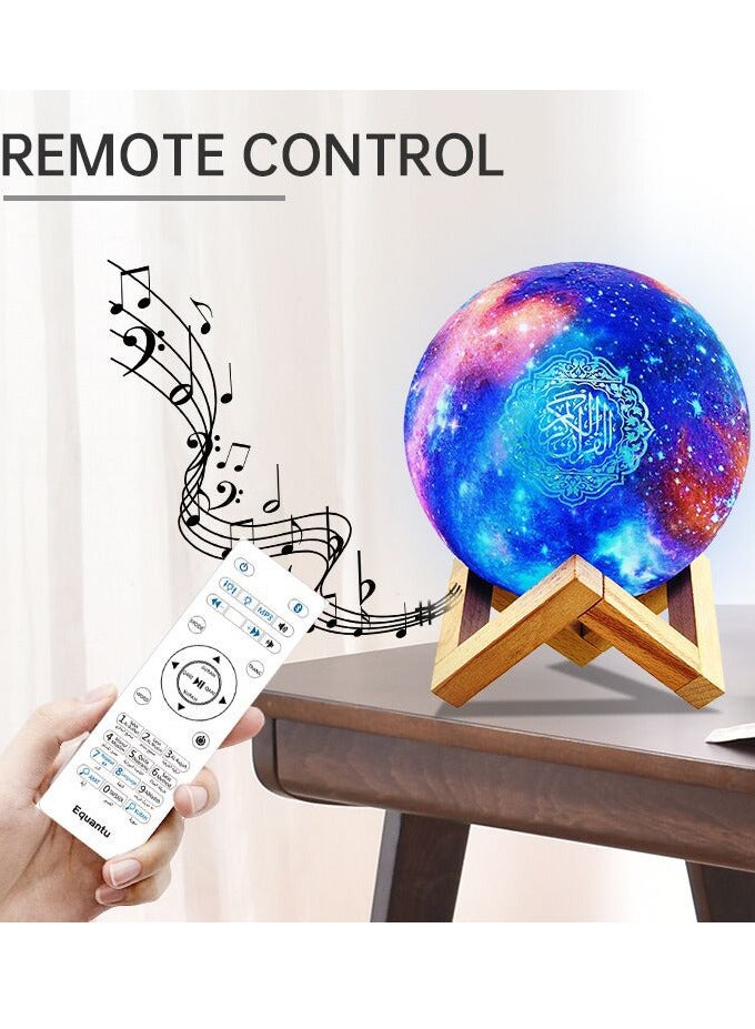 Equantu Starry Sky Moon LED Patting Light Quran Speaker Intelligent Bluetooth Music with Automatic Control - Image 4