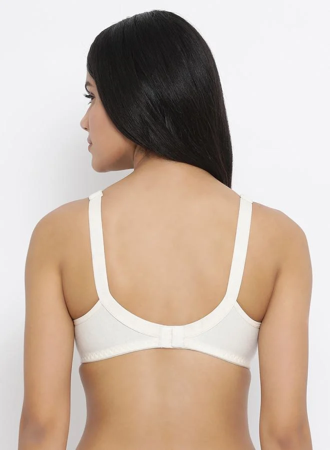 كلوفيا Non Padded Non Wired Cotton Rich Mesh Insert T-Shirt Bra by Styli