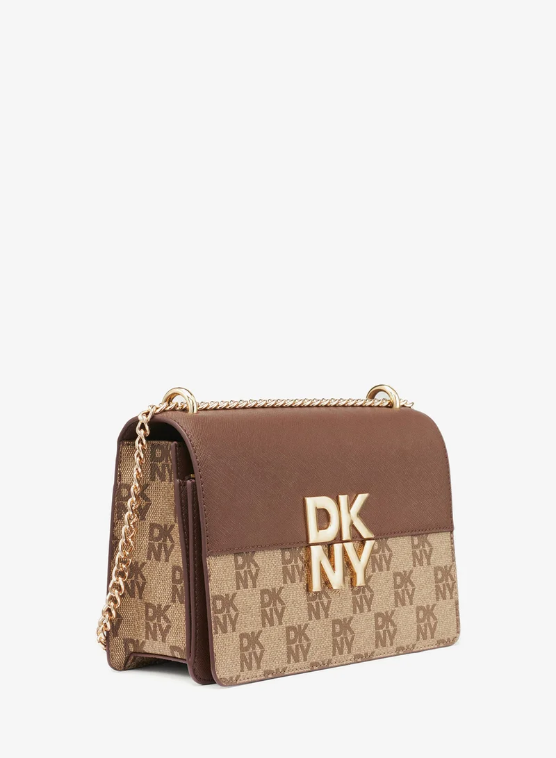DKNY Echo Logo Flap Over Crossbody