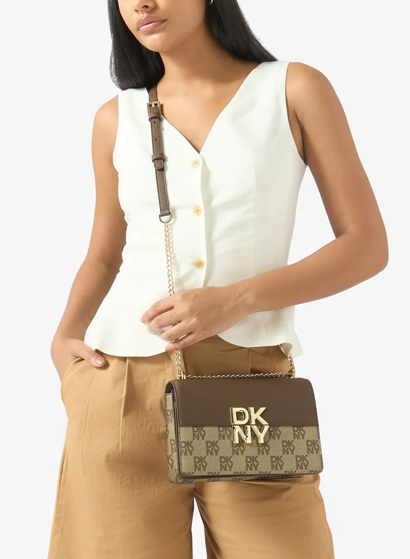 DKNY Echo Logo Flap Over Crossbody
